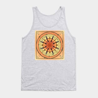 Radiant Sun Vintage Art Mandala Tank Top